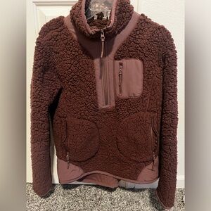 Zella fuzzy half zip sweatshirt